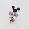 HALLOWEEN LOLLIPOP STICK CANDY TREAT 316L SURGICAL STEEL THREADLESS PUSH-PIN LABRET SET
